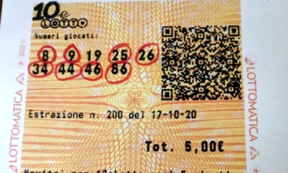 Vinti 50mila euro in Piemonte con il 10eLotto