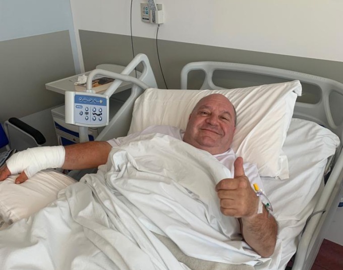 Corradino in ospedale per un intervento: «A breve tornerò operativo al 100%»