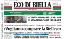 "Vogliamo comprare la Biellese": la prima pagina di Eco di Biella in edicola oggi