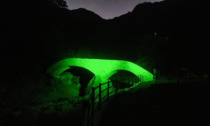 Il Ponte di Piedicavallo illuminato di verde per la Salute Mentale