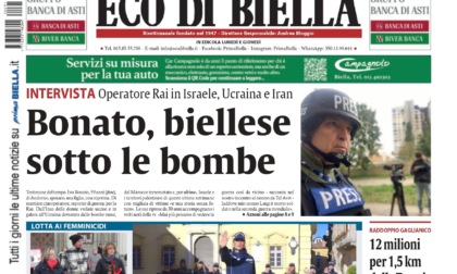 "Bonato, biellese sotto le bombe": la prima pagina di Eco di Biella in edicola oggi