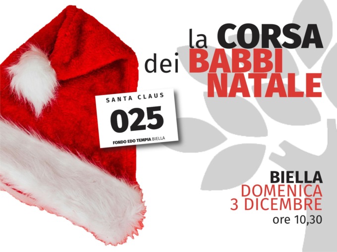 Domenica 3 dicembre debutta la Corsa dei Babbi Natale
