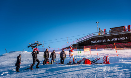 Petra Vlhová in pista all’oasi Zegna Ski Racing Center