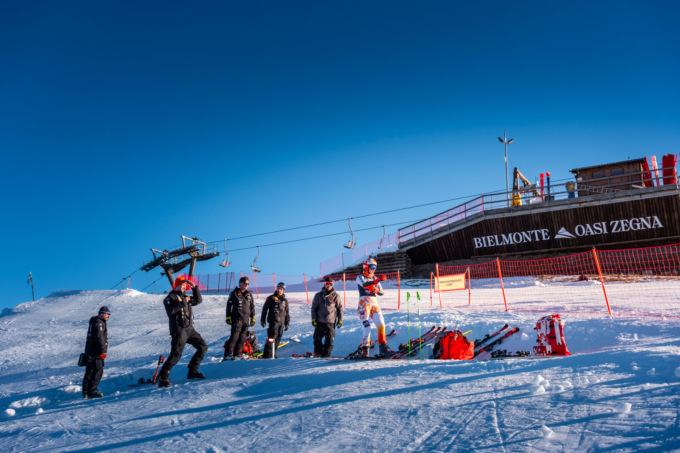 Petra Vlhová in pista all’oasi Zegna Ski Racing Center