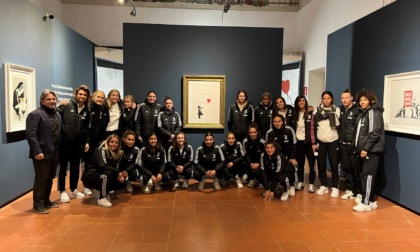 Le atlete della Juventus Women in visita alla mostra BANKSY, JAGO, TVBOY E ALTRE STORIE CONTROCORRENTE