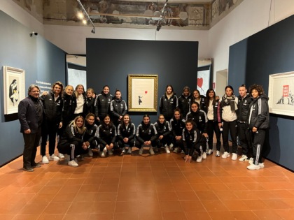 Le atlete della Juventus Women in visita alla mostra BANKSY, JAGO, TVBOY E ALTRE STORIE CONTROCORRENTE
