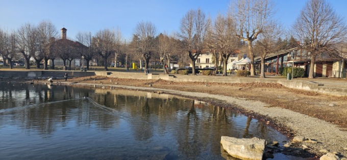 Mai così basso il livello del Lago di Viverone a causa della siccità del periodo