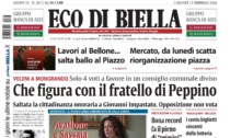 "Veleni a Mongrando, che figura con il fratello di Peppino Impastato": la prima pagina di Eco di Biella in edicola oggi