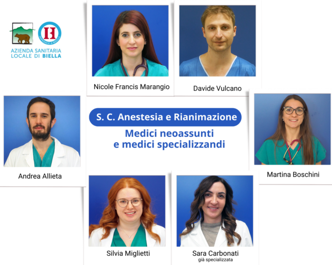 L’Asl di Biella presenta 5 medici neoassunti in Anestesia e Rianimazione