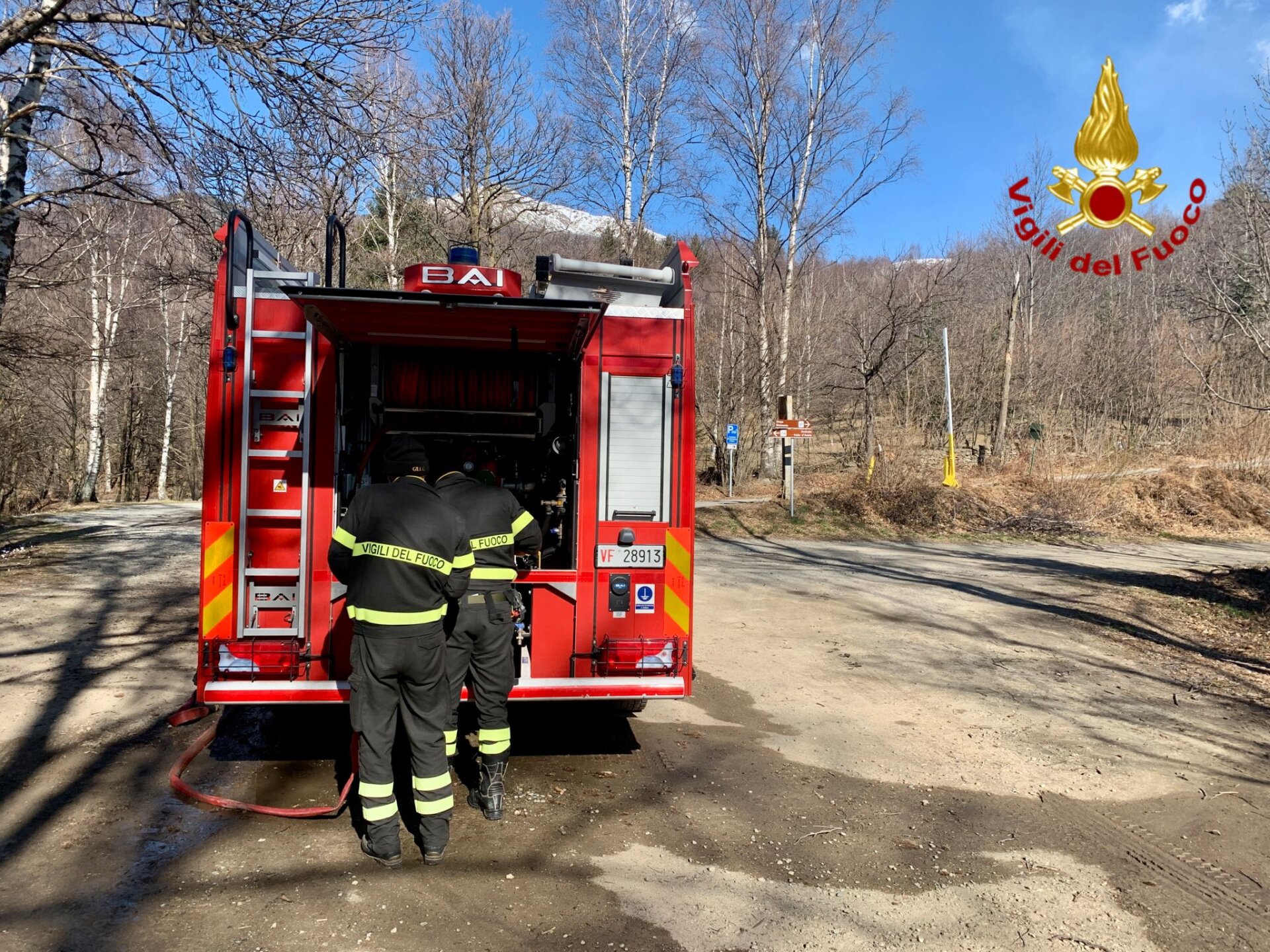 spento l'incendio in Alta Valle Elvo