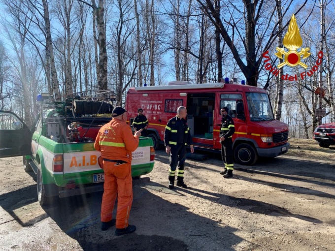 spento l'incendio in Alta Valle Elvo
