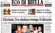 "Elezioni, l'ex sindaco rompe il silenzio": la prima pagina di Eco di Biella in edicola oggi