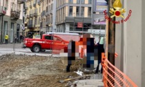 Fuga di gas nel cantiere di piazza Vittorio Veneto, intervengono i Vigili del fuoco