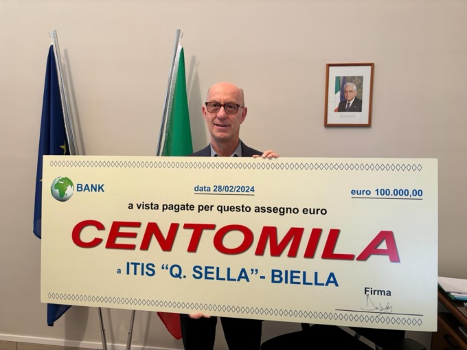 Coniugi biellesi donano 100mila euro per gli studenti dell’Itis Q. Sella