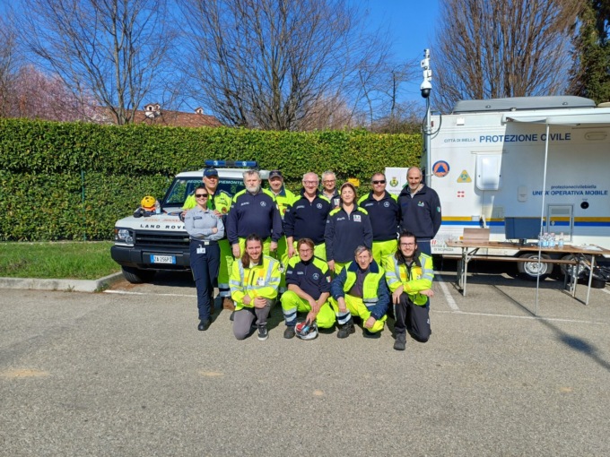 La Protezione Civile si esercita a Chiavazza per essere preparata in caso di emergenza