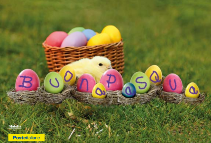 Nell’ufficio postale di Biella Micca la cartolina dedicata alla Pasqua