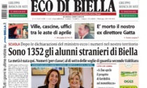 "Sono 1352 gli alunni stranieri di Biella": la prima pagina di Eco di Biella in edicola oggi