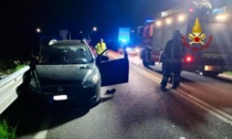 Soccorso l'automobilista coinvolto in un incidente ieri sera a Cossato