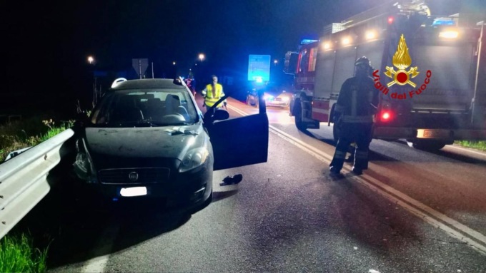 Soccorso l’automobilista coinvolto in un incidente ieri sera a Cossato