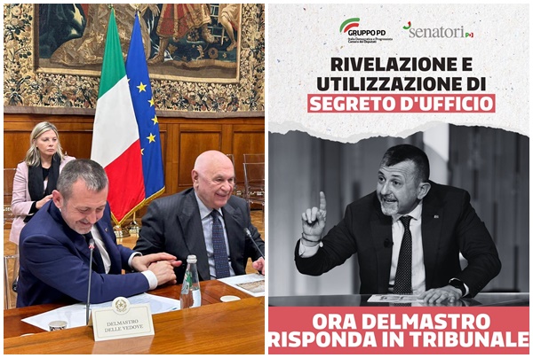 Quattro parlamentari del Pd parte civile nel processo ad Andrea Delmastro per rivelazione di segreto d’ufficio