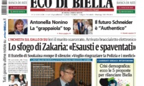 "Lo sfogo di Zakaria: 'Siamo stanchi e spaventati'": la prima pagina di Eco di Biella in edicola oggi