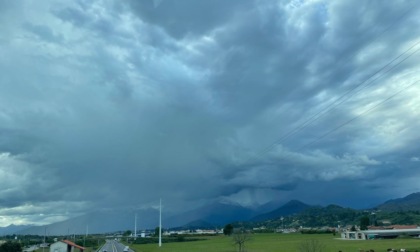 Il cielo biellese alle 17.30 di oggi