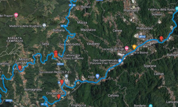 Giro d'Italia, modifiche della viabilità nel Comune di Valdilana