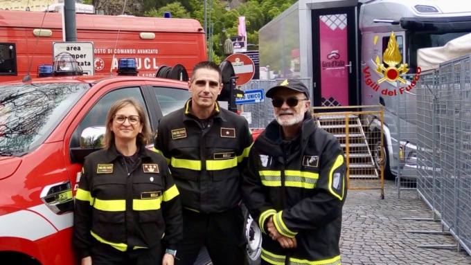 Anche i Vigili del Fuoco di Biella al Giro d’Italia