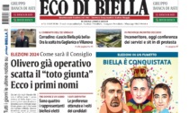 "Olivero già operativo, scatta il toto giunta. Ecco i primi nomi": la prima pagina di Eco di Biella in edicola oggi
