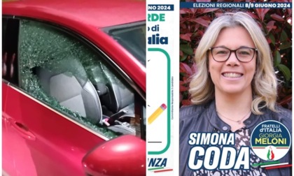 Sfondato il finestrino dell'auto della candidata di Fratelli d'Italia Simona Coda
