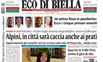 "Alpini, in città sarà caccia anche ai prati": la prima pagina di Eco di Biella in edicola oggi