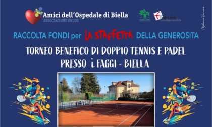 Torneo di tennis doppio e padel a favore degli Amici dell'Ospedale di Biella