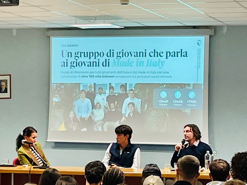 Un momento della conferenza. Da sx Valentina Berti (moderatore VBC S.p.A) e i relatori Lorenzo D'Onofrio e Giovanni Brocca)