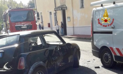 Vigili del Fuoco impegnati a Bioglio per un incidente stradale