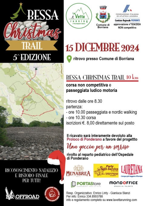 Bessa Christmas trail: domenica la corsa benefica per la Pediatria