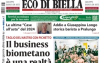 "Il business biometano è realtà": la prima pagina di Eco di Biella in edicola oggi