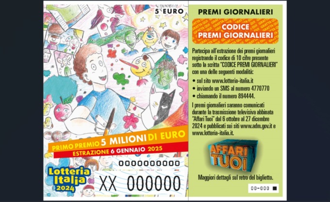Lotteria Italia, in Piemonte venduti 623mila biglietti (+44%)