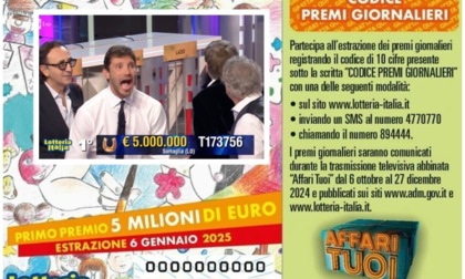 I BIGLIETTI VINCENTI DELLA LOTTERIA ITALIA 2025 - 5 MILIONI A LODI