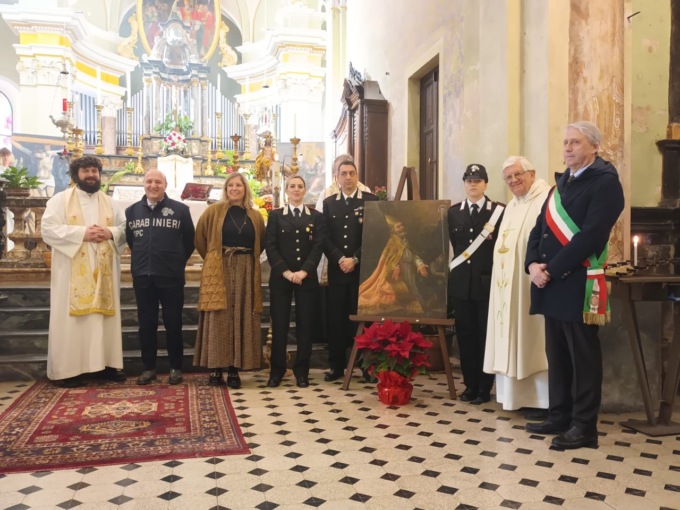 Il quadro di San Grato recuperato dopo 23 anni
