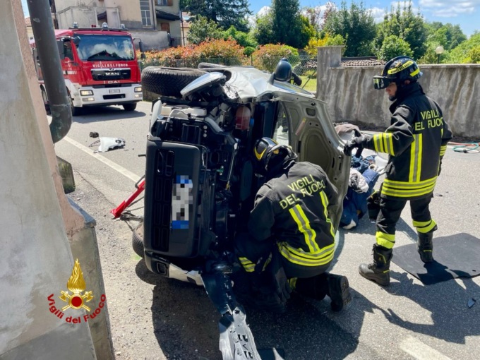 Incidente d’auto sulla strada per Oropa: 75enne in codice rosso