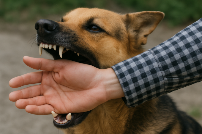 Lite in un parco privato: un contendente viene morso da un cane