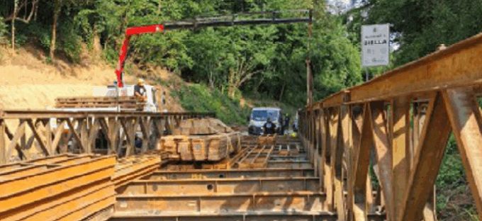 Domani si posa il ponte “bypass” per Pollone