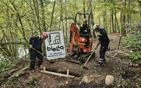 Gli alpini sistemano il Gorgomoro