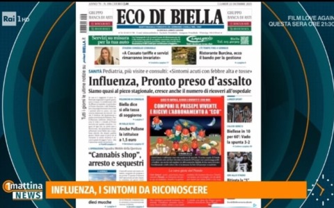 “Eco di Biella” a “1Mattina News”, su Rai 1
