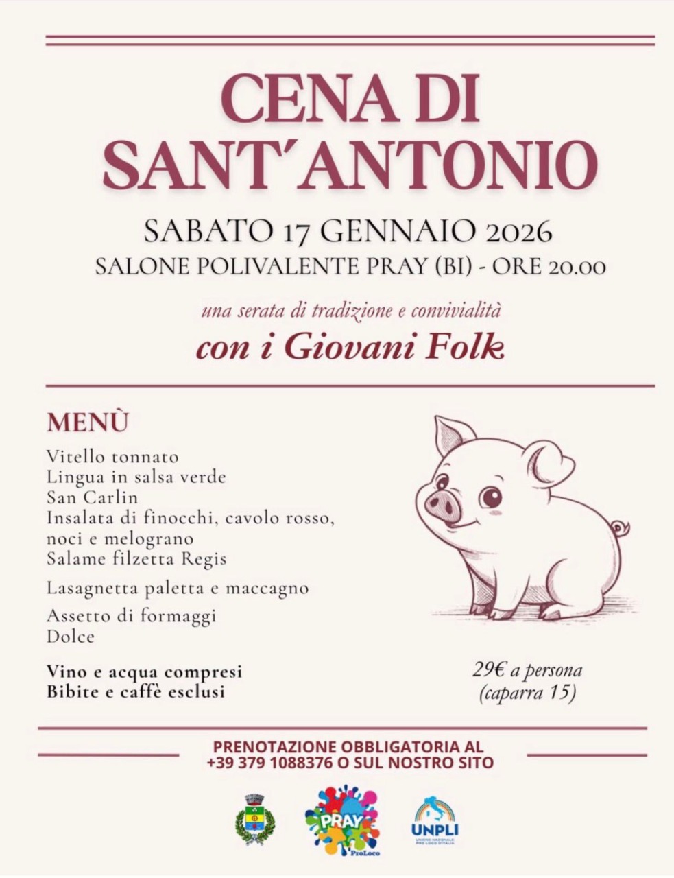 Festa di Sant’Antonio a Pray con I Giovani Folk