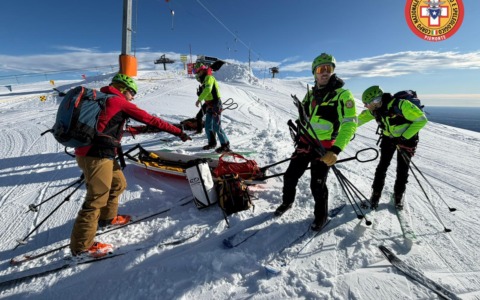 Addestramento invernale per il Soccorso alpino biellese