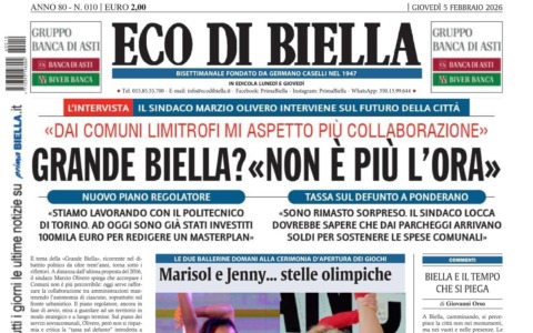 “Grande Biella? Non è più l’ora”: la prima pagina di Eco di Biella in edicola oggi
