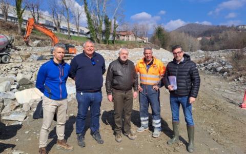 Il sopralluogo sul torrente Cervo