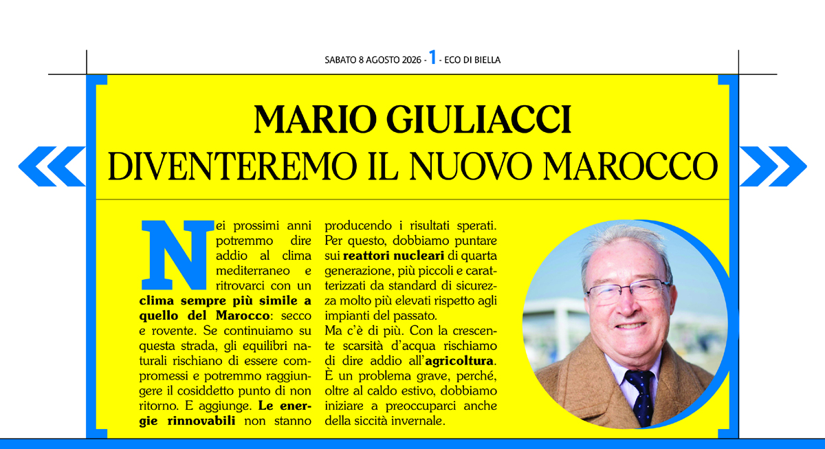«Addio al clima mediterraneo:  diventeremo il nuovo Marocco»