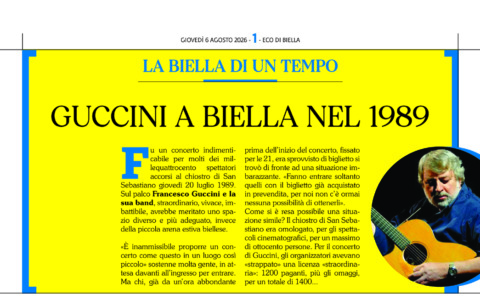 Guccini a Biella nel luglio del 1989